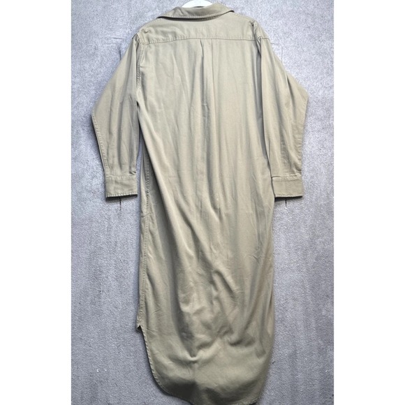 Buck‎ Mason Women's Khaki Brown Long Sleeve Button Front Utility Shirt Dress XS - Picture 6 of 7